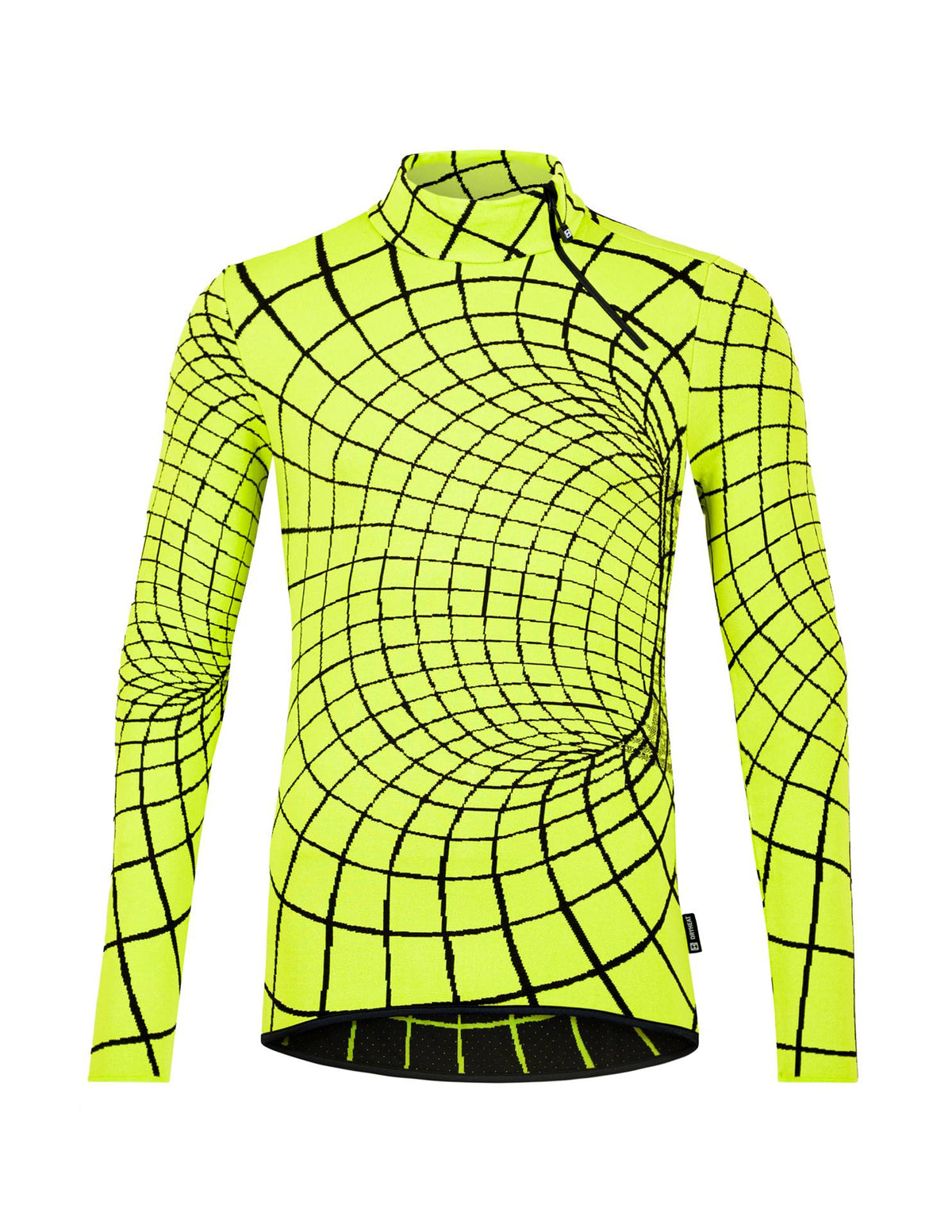 DHtech 400 Tunnel Maglia Zip Obliqua – Verde acido/Nero