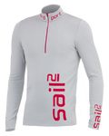 DHtech 400 Sail Maglia Zip Corta Uomo – Grigio/Rosso