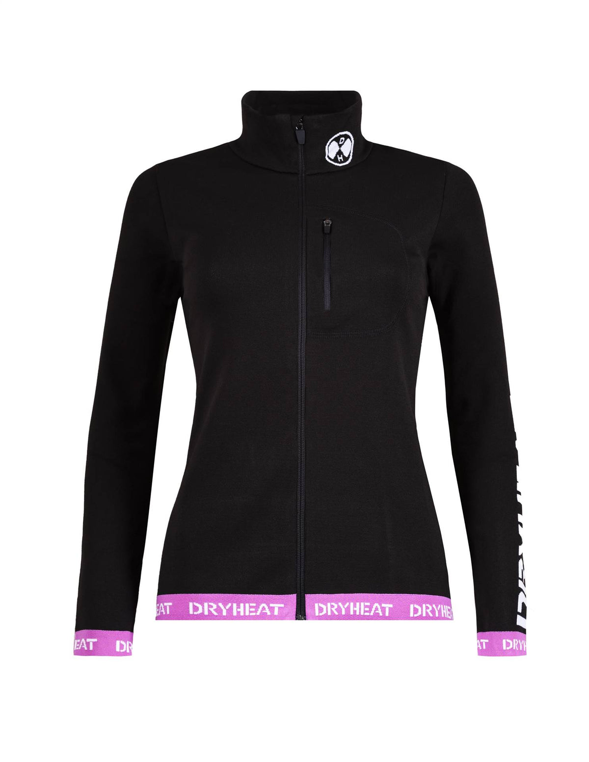 DHtech 300 Felpa Termica Donna – Nero/Fucsia