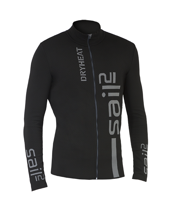 DHtech 400 Sail Felpa Full Zip Uomo – Nero/Asfalto