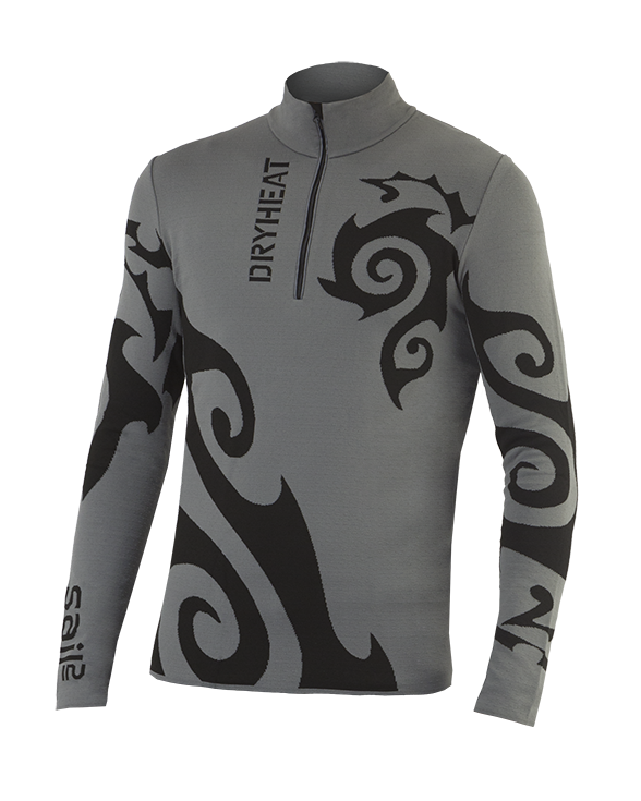 DHtech 400 Sail Maglia Manica Lunga Grafica Uomo – Asfalto/Nero