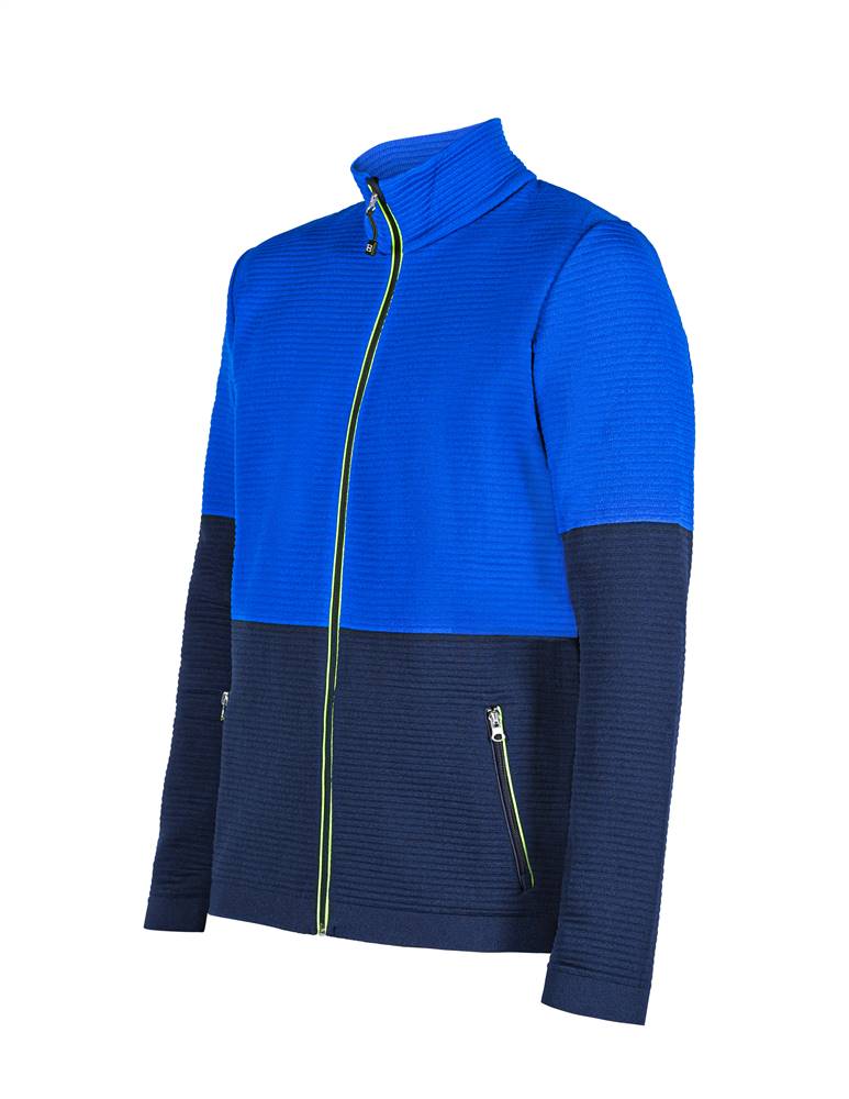 Felpa Full Zip Strutturata Uomo, dettaglio del tessuto