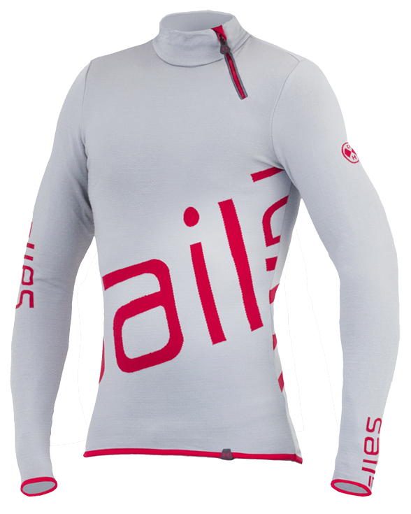 DHtech 400 Sail Maglia Manica Lunga Uomo – Grigio/Rosso