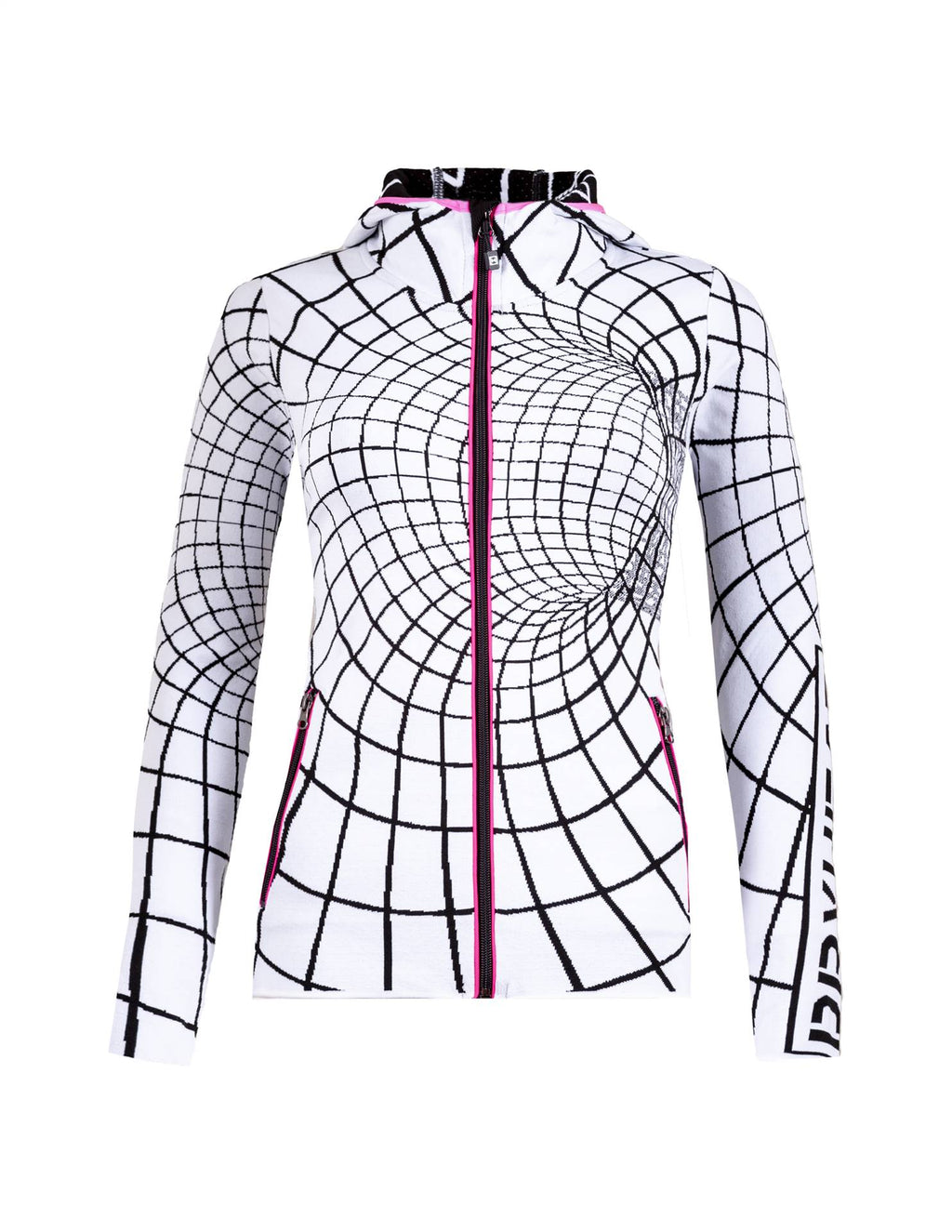 DHtech 400 Tunnel Felpa con Cappuccio Donna – Bianco/Nero