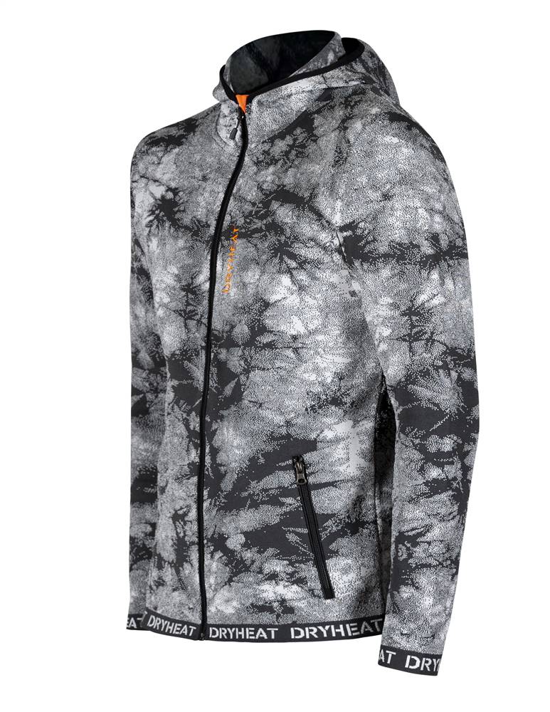 DHtech 300 Felpa Full Zip con Cappuccio Sfumata Uomo, vista laterale