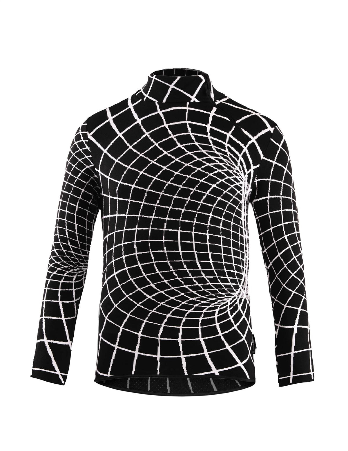 DHtech 400 Tunnel Maglia Zip Obliqua – Nero/Bianco
