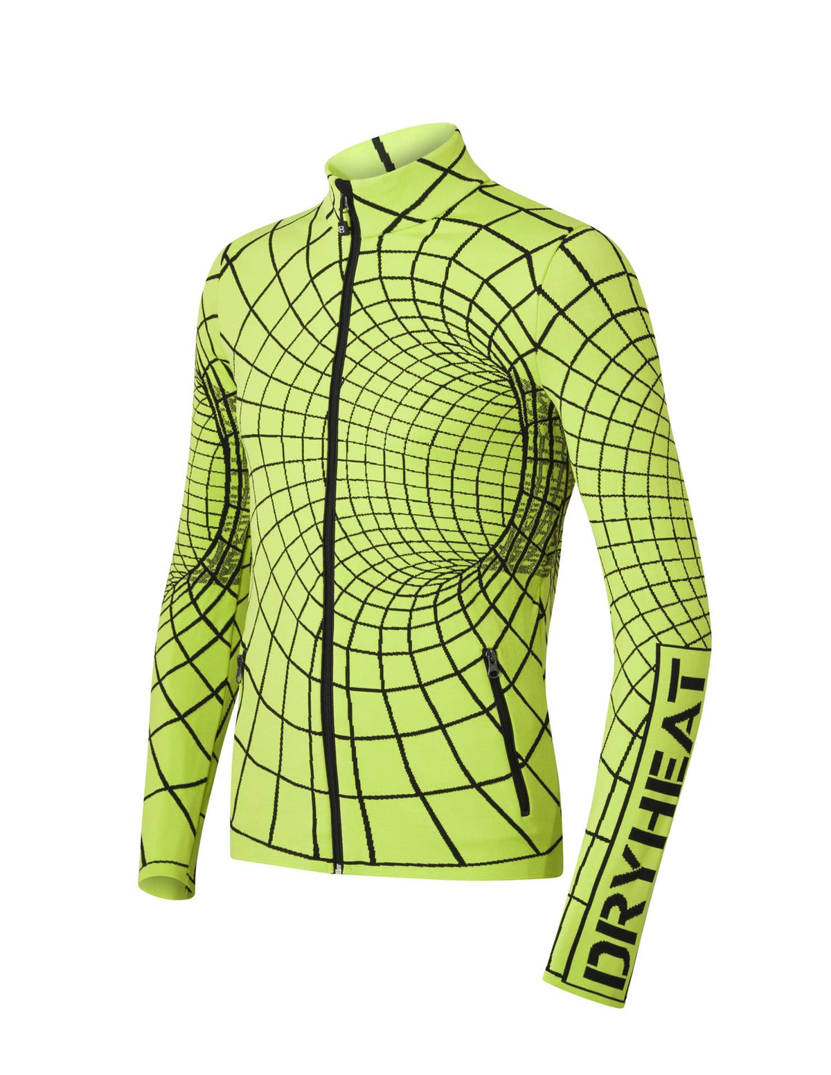 DHtech 400 Tunnel Felpa Termica Uomo – Verde acido/Nero
